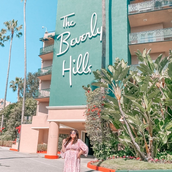Pink Floral Cutout Maxi Dress - Picture 5 of 5